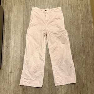 GAP High Rise, Wide Leg, Crop Chino, Light Pink